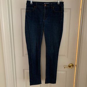 LOFT CURVY SKINNY JEANS, SIZE 29 - 8, moderately worn